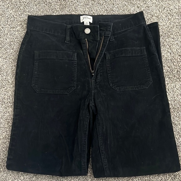 J. Crew Black Ankle Length Corduroys w/ Front Pocket Detail - Picture 1 of 3